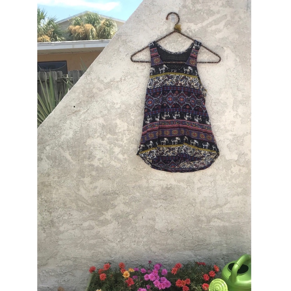 Boho elephant tank top